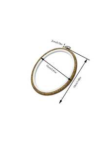 Bingkai Bordir Oval, Bingkai Kayu Imitasi Tekstur Awan Vintage, Nilai Estetika Tinggi, Berfungsi Sebagai Alat Bordir dan Aksesori Dekoratif, Cocok untuk Bordir Profesional dan Kerajinan Tangan DIY - Oval antik - View 7
