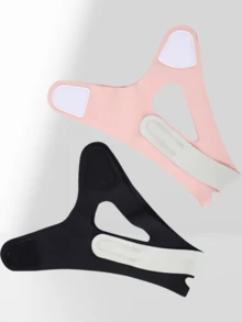 Dây đeo/băng che mặt hình chữ V, thích hợp sử dụng tại nhà, khi ngủ, tập thể dục, yoga và các dịp khác. Được làm từ chất liệu thân thiện với da, nhẹ và thoáng khí. - Màu be - Xem 7