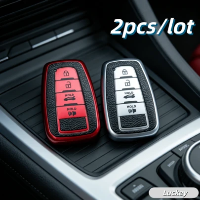 Bộ 2 bao đựng chìa khóa xe hơi bằng TPU cho CHR Camry Prius Land Cruiser Prado Furniture Corolla Yaris RAV4 Highlander.