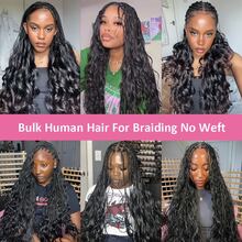 NARNI Body Wave Human Braiding Hair For Boho Braids 50g 1 Bundle Human Hair Bulk For Braiding 15A Brazilian Virgin Full And Thick No Weft Human Hair Extensions For Women Natural Black Color 8-30 Inch - Natural Black - Xem 6