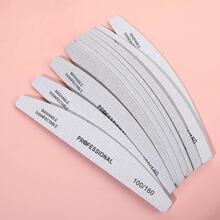 3/5/10/20/50pcs Nail Files, 100/180 Grit Sandpaper, Zebra Pattern Double-Sided Washable Coarse Files, Suitable For Removing Acrylic Nails And Extending Nails, Manicure Care Set, Salon & Home Use - Multicolor - View 5