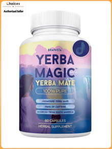 Cápsulas de Yerba Mate Brainista | Extracto natural de planta con cafeína | Suplemento dietético | 60 cápsulas (1 botella) - 1 botella - Ver 2