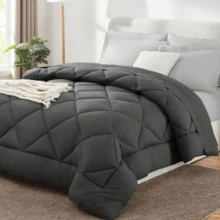 1 buah Selimut Quilted Diamond, Isian 260gsm, Selimut Lembut, Nyaman, Hangat untuk Semua Musim, Desain Serbaguna, Cocok untuk Semua Musim - hijau musim panas - View 7