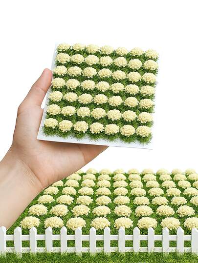 7pcs/Set Miniature Flower Bouquet Decor Set, Suitable For Micro Landscape Decoration, Mini Artificial Flower Clusters, Fairy Garden, Model Train Scenes, Small Resin Floral, DIY Crafts, Toy House Garden Decor, Creative Micro Scene Accessories