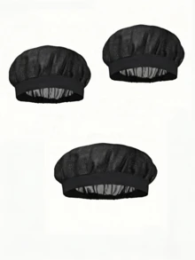 1pcs/3pcs Breathable Mesh Chef Hat Kitchen Cooking Chef Hat Adjustable Food Service Hair Net Reusable Washable Mesh Bouffant Hat (Black) (White) - 查看 13