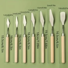 7pcs Stainless Steel Painting Knives, Artist Craft Palette Knife, Mixing Knife, Scraper, Art Supplies, Back To School - Sets - View 2