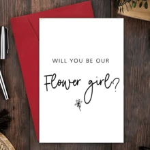 1 PC "Will You Be Our Bridesmaid?" Proposal Card - Perfect For Weddings, Engagement Parties, And Valentine's Day, Wedding Greeting Cards - Sets - View 1