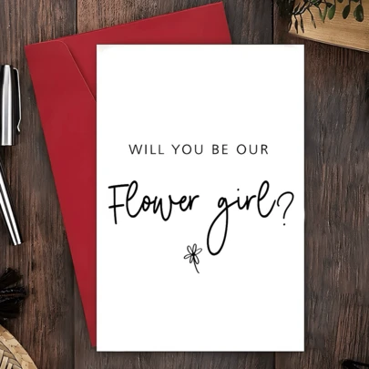 1 PC "Will You Be Our Bridesmaid?" Proposal Card - Perfect For Weddings, Engagement Parties, And Valentine's Day, Wedding Greeting Cards