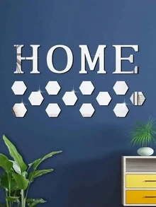 5pcs Acrylic 3d Mirror Wall Sticker Slogan Decoration, Suitable For Door Decoration, Home Decoration, Spring Decoration,Rama Decoration Sticker Gift, Birthday Graduation Wall Decoration, Room Decoration, Bathroom Decoration, Living Room Decoration - 1mm - View 7