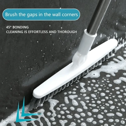 Long Handle Hard Bristle Floor Brush, Tile Grout Cleaner Brush, Bathroom Long Handle Small Floor Brush - Tile Grout Brush - Bathroom Wall Cleaning Brush - Suitable For Bathroom, Toilet, Kitchen Cleaning