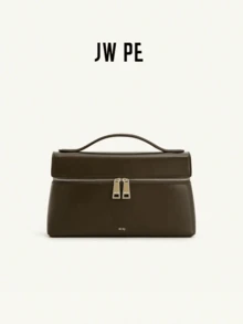 JW PE Box Bag Thea 特别版优雅精致单肩包斜挎包女士新款高端大容量通勤手提包 2T78 沙滩包 - 橄欖綠 - 查看 3