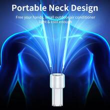 1pc Portable Hurricane Ice Pack Handheld Cooling Fan, With Lanyard, 100-Speed Adjustable Wind Speed, 5200mAh USB Rechargeable, With LED Digital Display, Suitable For Indoor And Outdoor Use Portable Mini Fan - H28 - View 6