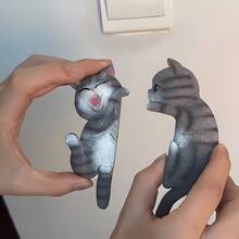 1 Set Adorable Cat Wall Decor - Cute Pet Switch Decor, Corner Decor, Outlet Cover Cat Decor, Interesting Design, Holiday Decor, Gift, Suitable For Any Home Decoration - one-size - View 9
