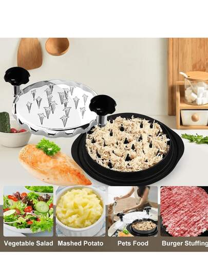 Chicken Shredder Large Chicken Breast Shredder Tool Twist, Visible Meat Shredder Machine, Manual Meat Grinder, Strong Anti-Slip Strip, Ergonomic Handle, Pet Food Feeder, Suitable For Pork Beef Chicken, Kitchen Tool, Separator, Wedding Registry Must Haves