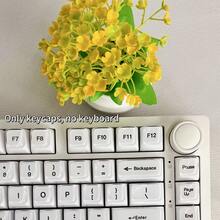 【不透明果冻白雕刻键帽】130+ PBT材质雕刻OEM高度全套键帽，DIY定制机械键盘键帽，兼容Cherry/Gateron MX轴，60%配列（61/64/68/75/84/87/98/104/108键），不透明雕刻，果冻白，PBT材质，永不油腻 - 查看 5