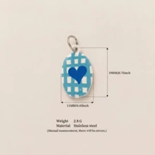 1件夏季清爽插画吊坠，手绘日常风格，18K镀金PVD不锈钢材质，适合DIY制作手链、脚链、项链、身体链等饰品。 - 彩色 - 查看 32