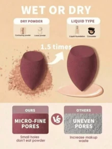 4/3/1pc Large Random Color Makeup Sponge Egg, Blended Beauty Sponge For Liquid, Cream And Powder Perfect Application, Multi-Color Makeup Sponge Suitable For All Skin Types, Latex-Free Dual-Use Powder Foundation - Multicolor - View 7