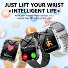 Laxasfit Orologio intelligente con schermo touch full screen da 2,01 pollici, adatto per uomo e donna, con funzioni di tracciamento chiamate, contapassi, contacalorie, modalità sportive multiple, tracciamento distanza, promemoria chiamate e sedentarietà. Questo orologio intelligente multifunzione può connettersi in modalità wireless a telefoni Android. - Visualizzare 7