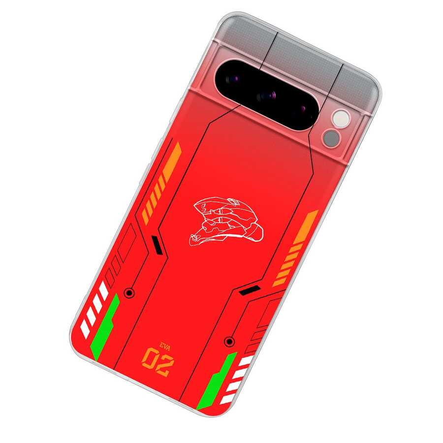 Funda Compatible con Góog le Picsel Production Model Unit 02 Protector GENESÍS Carcasa Anticaídas a Prueba De Golpes Evangelino TPU. - transparente - Ver 1