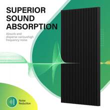 OSITE SKY 1/2 包吸音泡沫楔形垫 - 120x60x5 厘米 | 高密度大尺寸吸音处理板 | 适用于家庭办公室、音乐工作室、广播工作室（黑色/白色/灰色） - 白色 - 查看 5