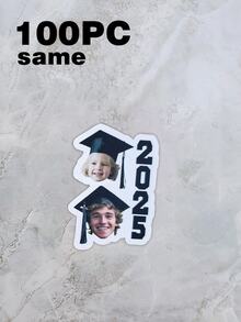 Personalized Portrait Stickers, Custom Portrait Confetti, Custom Text Stickers, High School And College Graduation Cap Custom Stickers Set, Personalized ID Photo Printing Paper, Custom Face Printing - Multicolor - View 18