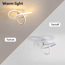 Contemporary Spiral LED Flush Mount Ceiling Light, 2PCS Value Pack, 2400 Lumen High Brightness, No-Flicker Eye Care Lighting – Durable Painted Body, Translucent Shade, Perfect For Modern Home Decor, Hallway, Bedroom & Office - White - View 5
