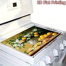 (¡talla grande vendido!) 1 pieza Protector de estufa plano y cubierta antideslizante resistente al calor, apta para cocina de inducción, estufa de vidrio y alfombrilla multiusos antiarañazos, mejor opción para horno, lavadora, secadora y decoración de cocina. - Multicolor - Ver 4