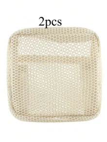 1 pieza Bolsa de malla transparente de gran capacidad, organizador de viaje portátil, bolsa de cosméticos, bolsa para maquillaje, bolsa para toallas sanitarias, estuche de almacenamiento versátil - Multicolor - Ver 23