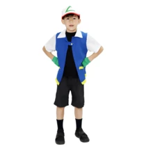 LA CASA ENCANTADA Ash Ketchum Anime Costume For Kids - Blue - View 5