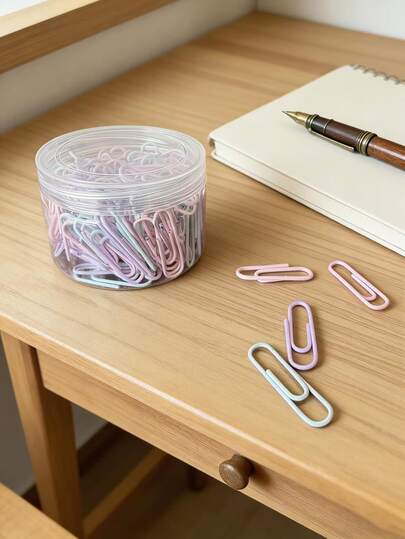 Morandi Color Paper Clip, Metal Paperclip, Suitable For Students, Office And School Document Organization, Suitable For Students, Teachers And Office Supplies, Used For Document Classification And DIY Handicraft Production. The Metal Clip Is Suitable For Paper Organization And Daily Use As A Beautiful Office Accessory
