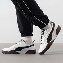 PUMA彪馬 Tifosi 低筒 板鞋 男女同款 黑白 - 白棕色 - 查看 4