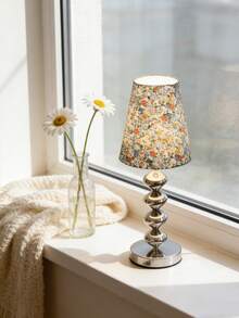 1 Peça Lâmpada de Mesa com Luz Quente Alimentada por USB, Lâmpada Decorativa Minimalista Moderna e Retrô Inovadora, Adequada para Quarto, Criado-Mudo, Mesa de Sala - Prata - Visão 3