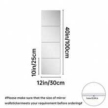 4pcs PMMA Mirror Wall Stickers, Classic Square Room Decor Stickers Suitable For Home Use - Silver - View 16