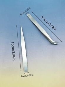 Fine Straight & Curved Handmade Tweezers Set, Non-Slip Textured Grip, Suitable For Diamond Painting, Cross Stitch, Embroidery, Beaded Jewelry Making, Can Sort Micro Beads, Untangle Threads, Suitable For Various Delicate Niche Crafts - Tweezers - View 7