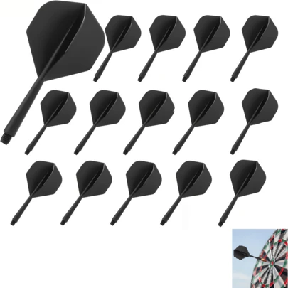 3 piezas de aletas de dardo, aleta de cola de una sola pieza, anti-deformación, eje de dardo en forma de L, lanzamiento preciso, diseño aerodinámico, Body ligero, punta de dardo reforzada, estructura resistente, dardos profesionales, adecuado para jugadores casuales y todos los jugadores, accesorios de dardos