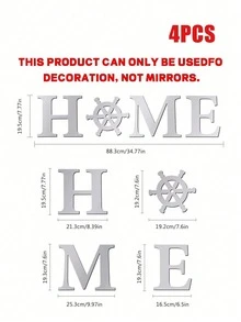 5pcs Acrylic 3d Mirror Wall Sticker Slogan Decoration, Suitable For Door Decoration, Home Decoration, Spring Decoration,Rama Decoration Sticker Gift, Birthday Graduation Wall Decoration, Room Decoration, Bathroom Decoration, Living Room Decoration - 1mm - View 14