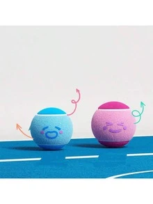 3pcs Pet Elastic Tennis Balls, Colorful Interactive Bouncy Balls Pet Dog Toys - Multicolor - View 6