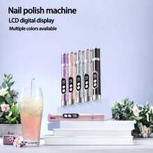 12件套电动指甲打磨器套装，多功能指甲钻，USB充电 - 适用于厚指甲，专业4速电动指甲锉，指甲抛光塑形工具，美甲工具，精美礼品，180mAh电池 - 彩色 - 查看 8