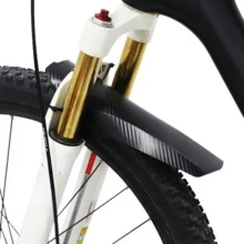 2个碳纤维纹理自行车挡泥板，通用型前后挡泥板，PVC材质 - 彩色 - 查看 3