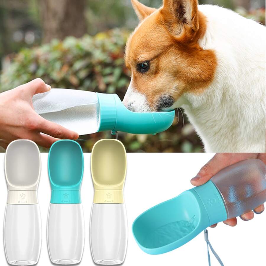1个狗狗户外水瓶，防漏便携式宠物饮水器，猫狗通用饮水杯，适用于幼犬宠物散步露营喂水器
