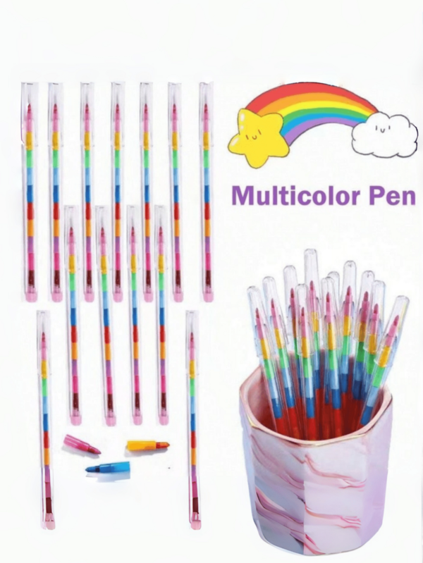 24pcs 11-Color Wax Crayons, Colorful Drawing Supplies, Teacher's Gift, Classroom Games, Party Favors, Birthday Gifts, Prizes, Party Fillers, Back To School, Christmas, Halloween