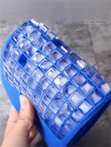 1 molde de hielo cuadrado pequeño de 160 rejillas de silicona, con buena resistencia al frío y durabilidad, molde de hielo, molde de pudín, adecuado para el hogar, bar y otros lugares, fácil de usar. - Multicolor - Ver 7