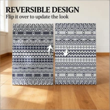 Reversible Outdoor Rug - Navy Blue - View 4