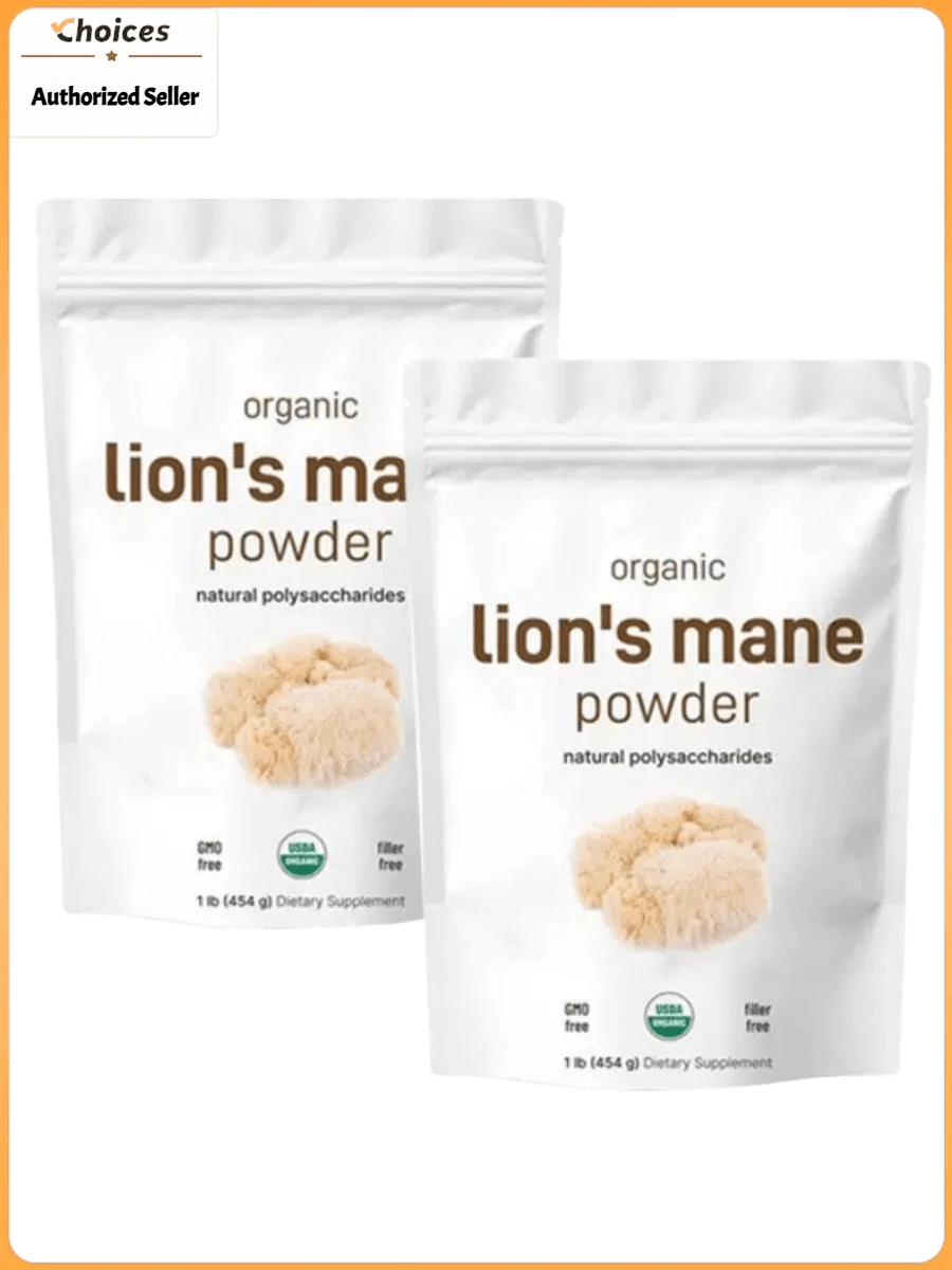 Organic Lion's Mane Mushroom Powder | 16 Oz | Vegan Mushroom Powder Supplement | Non-GMO (Pack Of 2) - Pack of 2 - 查看 1