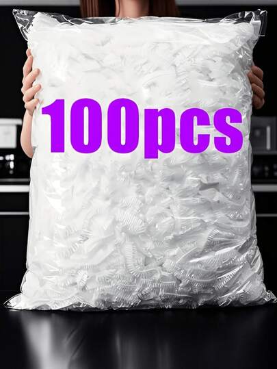 400pcs Plastic Wrap - Leak-Proof, Dust-Proof, Odor-Proof Reusable Food Wrap, Suitable For Leftovers, Meal Prep, Fridge & Pantry Storage, Durable & Hygienic For Fruits, Vegetables & Meals