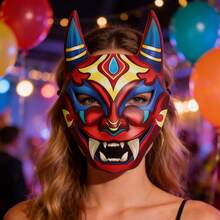 1 pieza Máscara de diablo para disfraz de carnaval, fiesta de anime, festival de Halloween o cosplay - Multicolor - Ver 7