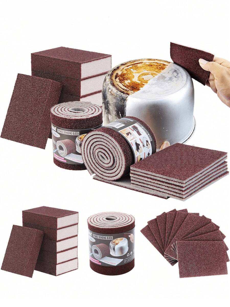 Kitchen Cleaning With Magic Wiping, Pot Washing, Dishwashing, Pot And Bowl Cleaning, Stain Removal, Rust Removal Special, Diamond Sponge Wiping - A - View 1