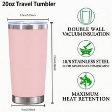 Grinkwell 2PCS 20oz 304 Stainless Steel Insulated Mugs - No Handles, No Straws, Double-Walled Vacuum Insulation, Perfect For Football Season And Holiday Gifts, A Must-Have For Match Days. - màu đen - Xem 5