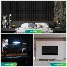 OSITE SKY 12片装录音室高密度吸音板 - 12x12x2英寸，适用于游戏室、办公室、家庭影院。采用双面胶背衬和蘑菇头吸音泡沫材料（黑色/白色/灰色/蓝色）。 - 彩色 - 查看 7