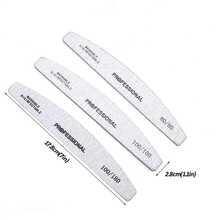 3/5/10/20/50pcs Nail Files, 100/180 Grit Sandpaper, Zebra Pattern Double-Sided Washable Coarse Files, Suitable For Removing Acrylic Nails And Extending Nails, Manicure Care Set, Salon & Home Use - Multicolor - View 8